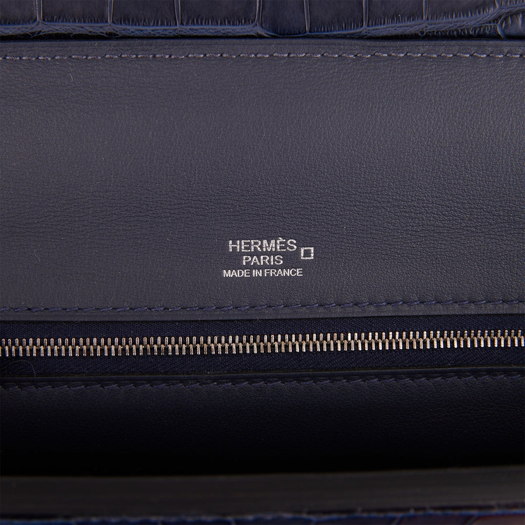 Hermes 24/24 Bag 29 Bleu Nuit Alligator and Togo Touch Palladium Hardware