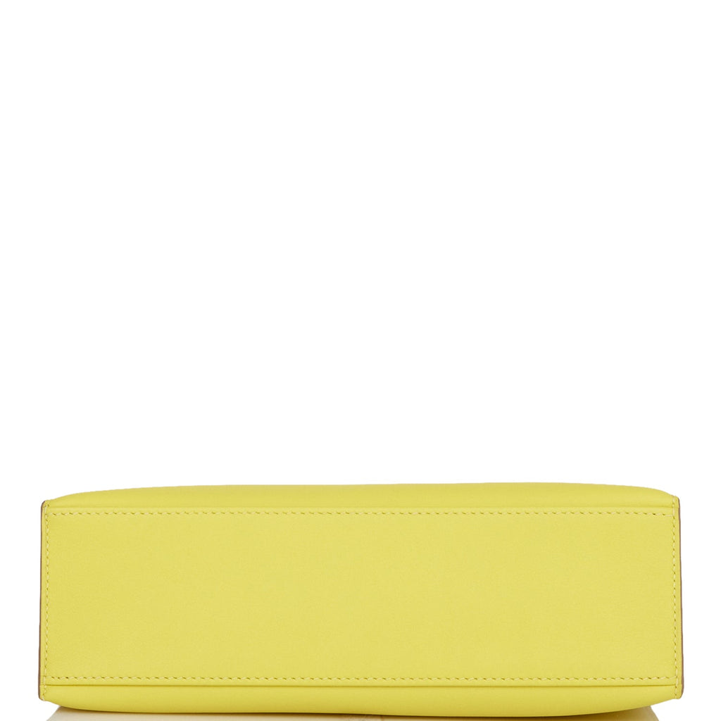 Hermes Kelly Pochette Lime Swift Gold Hardware