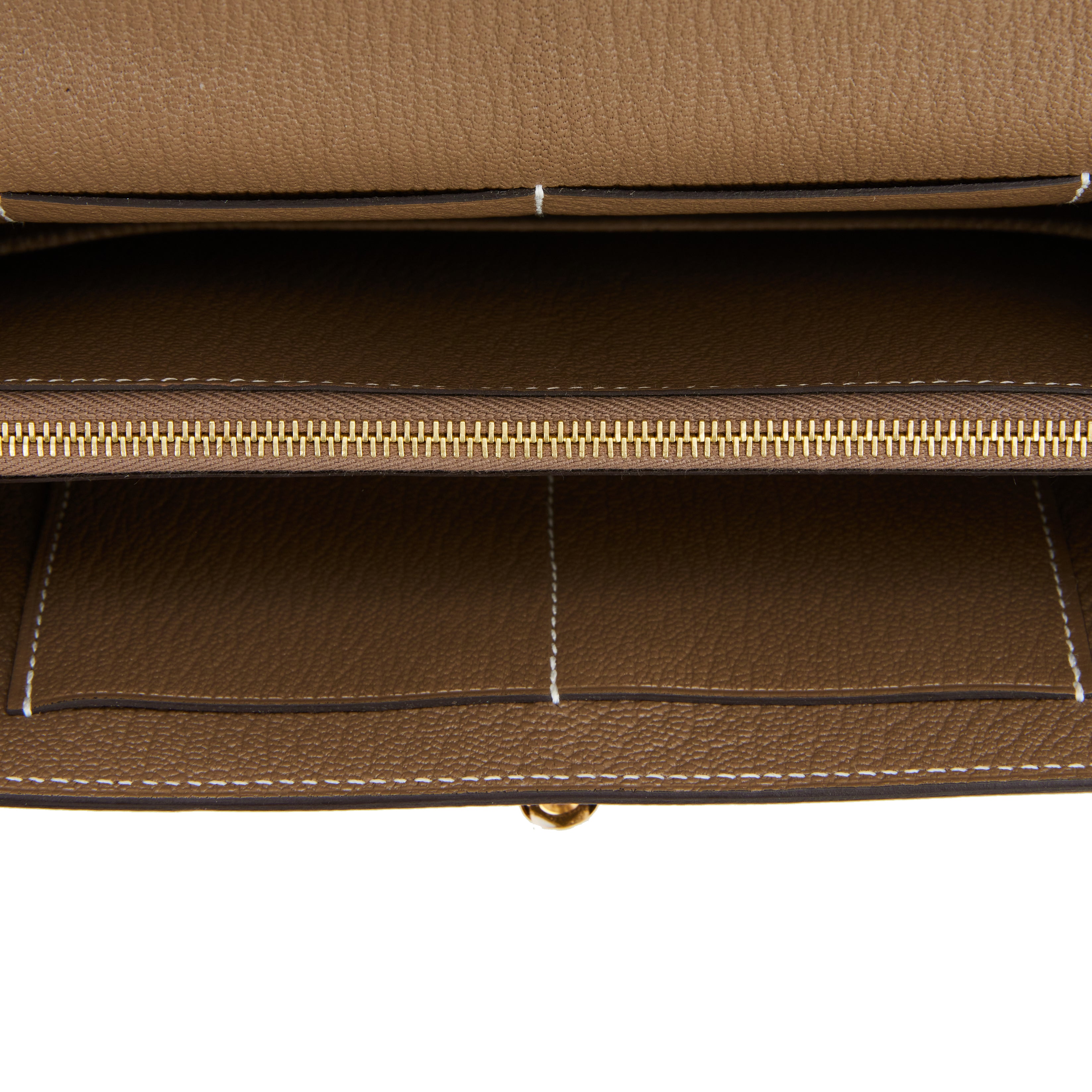 Hermes Kelly Wallet To Go Etoupe Chevre Gold Hardware