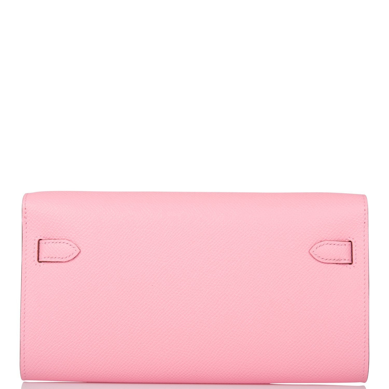Hermes Rose Confetti Epsom Kelly Wallet To Go Palladium Hardware