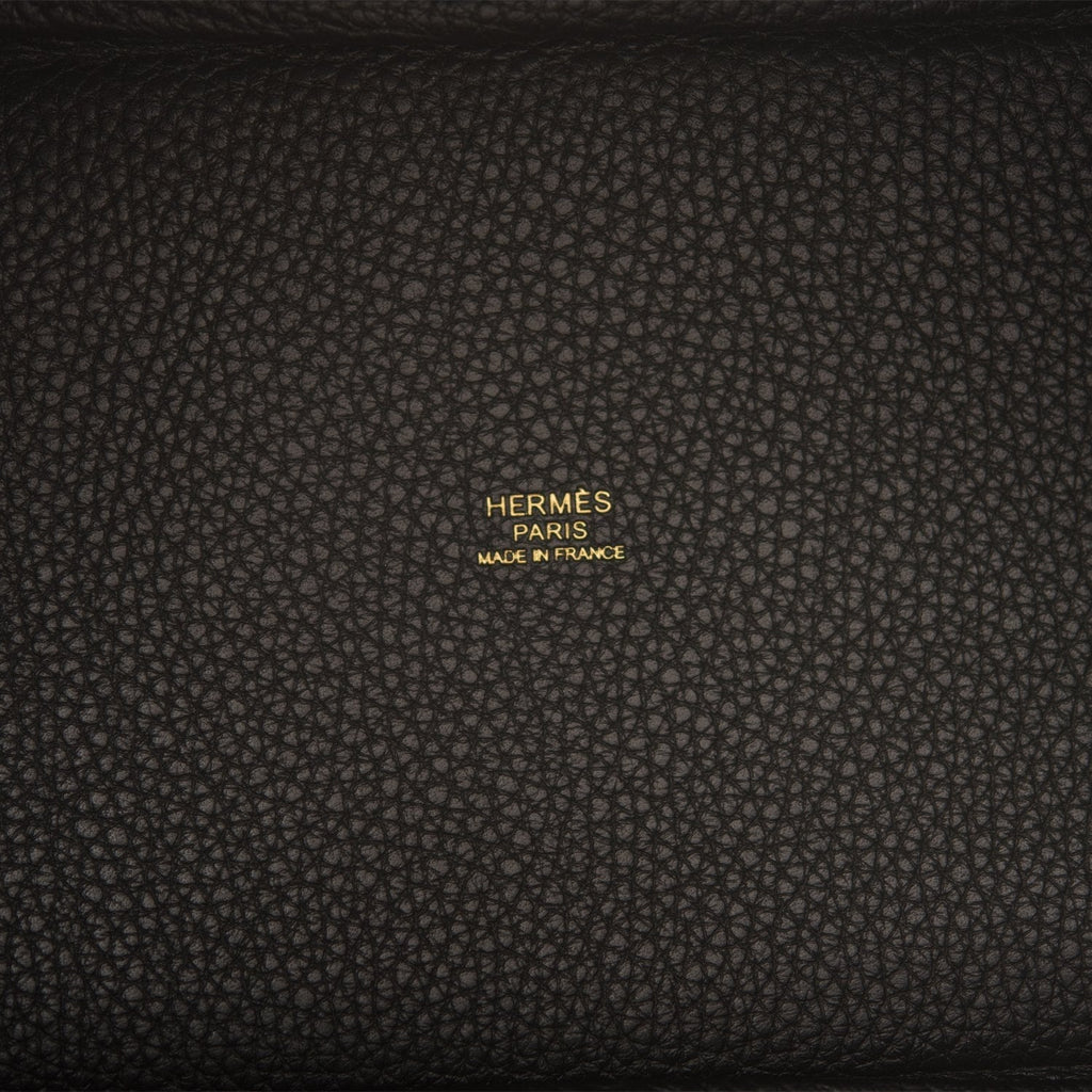 Hermes Black Clemence Picotin Lock 18cm Gold Hardware