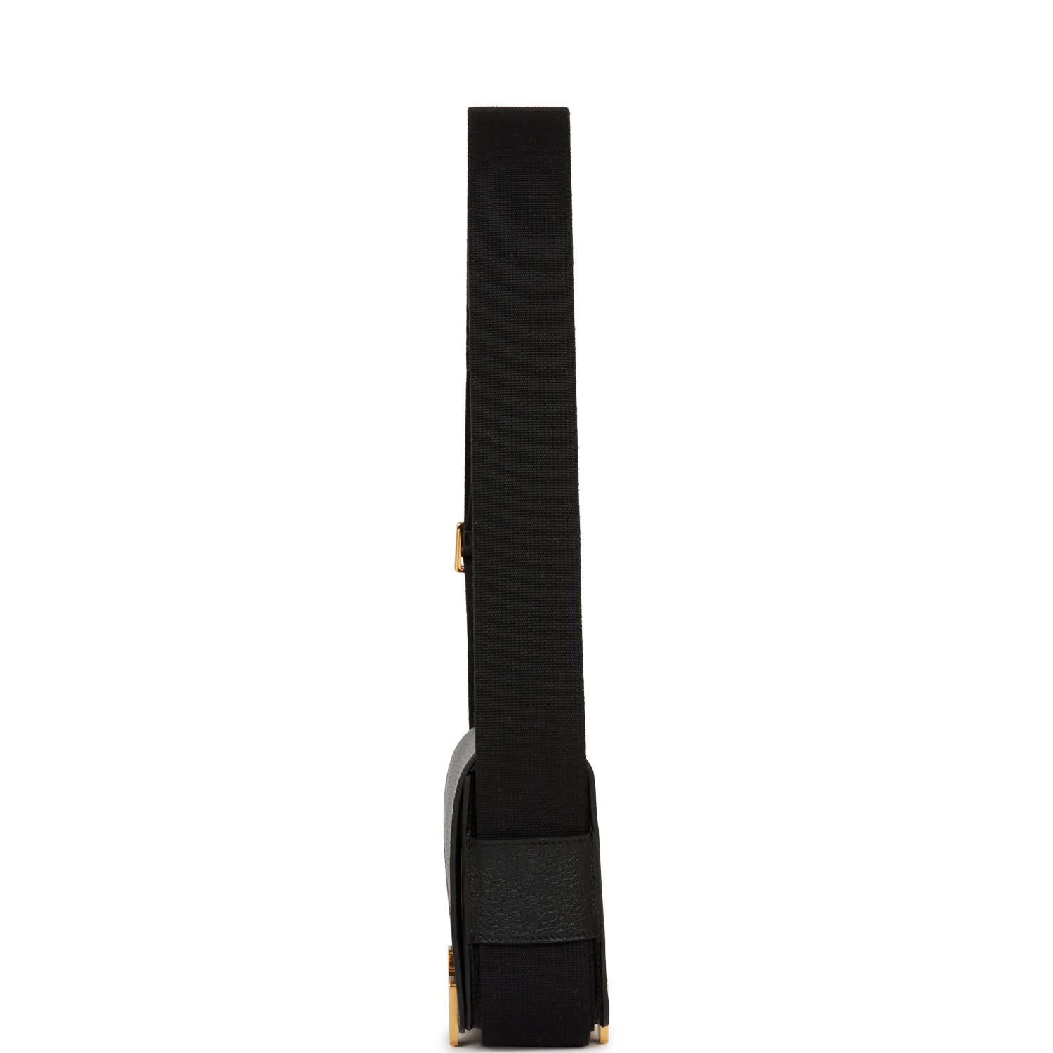Hermes Geta Black Chevre Gold Hardware