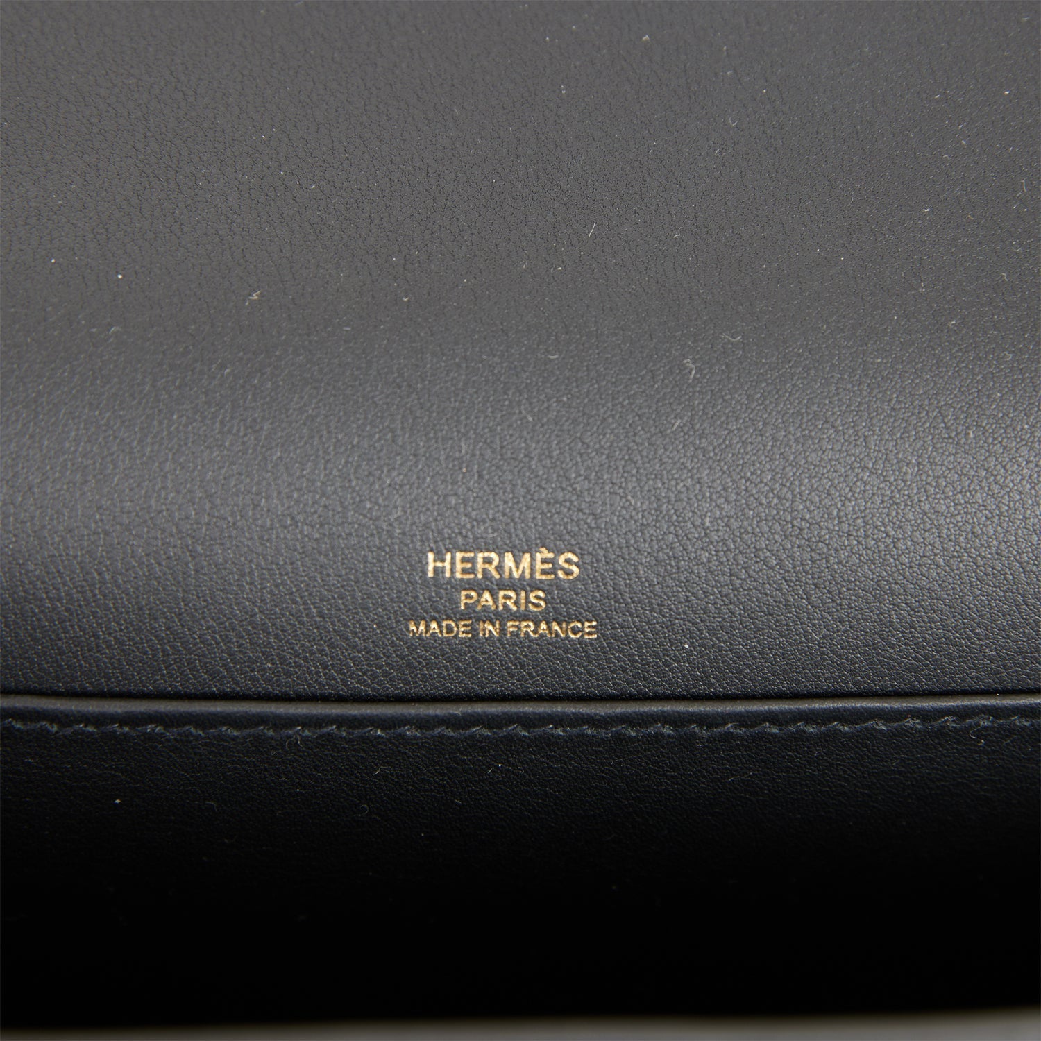 Hermes Geta Black Chevre Gold Hardware