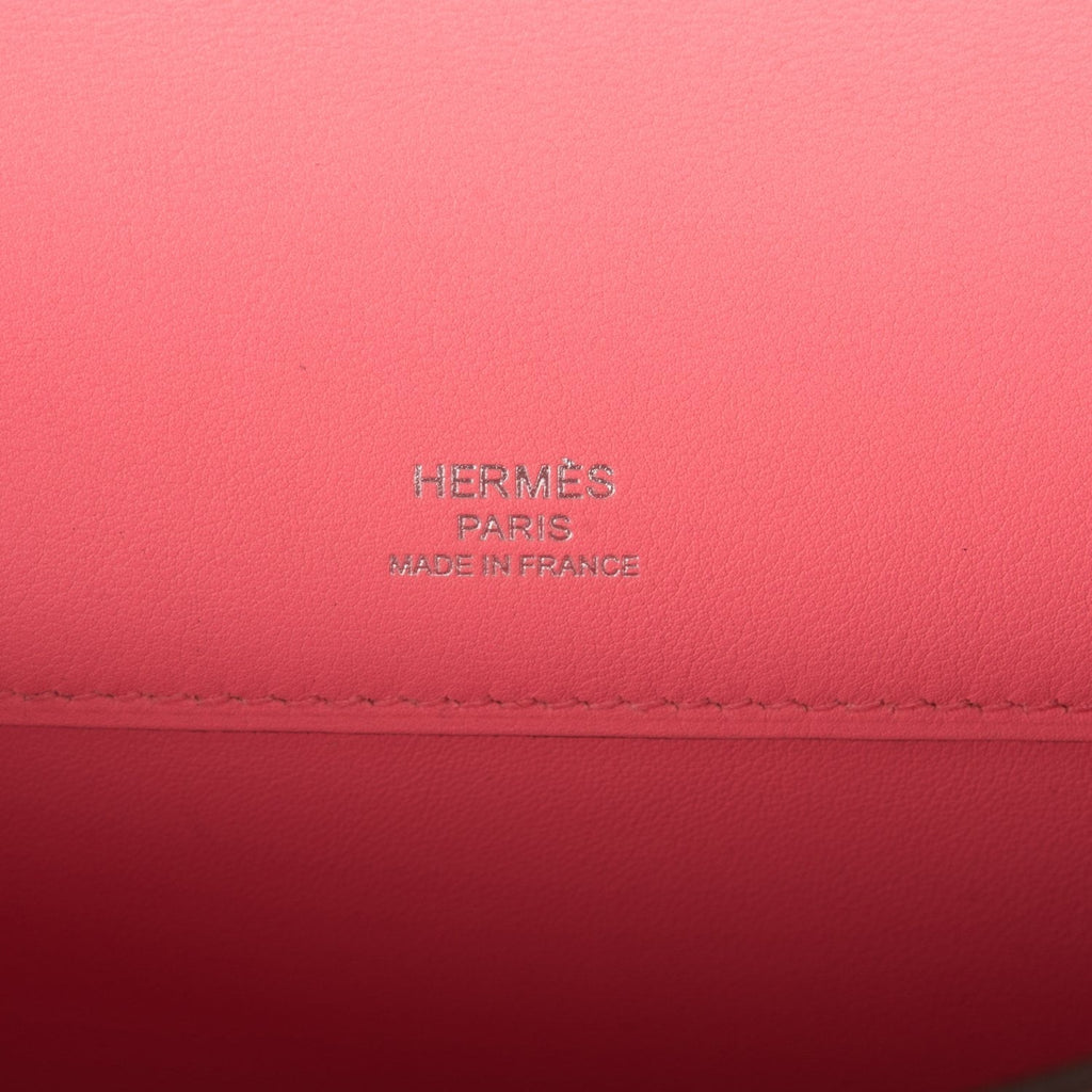 Hermes Rose D'ete Swift Kelly Cut Palladium Hardware