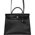 Hermes Herbag Zip PM 31 Black Toile H Berline Hunter Palladium Hardware