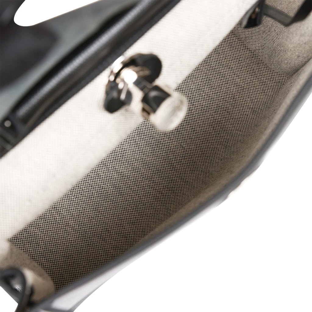 Hermes Herbag Zip PM 31 Black Toile H Berline Hunter Palladium Hardware
