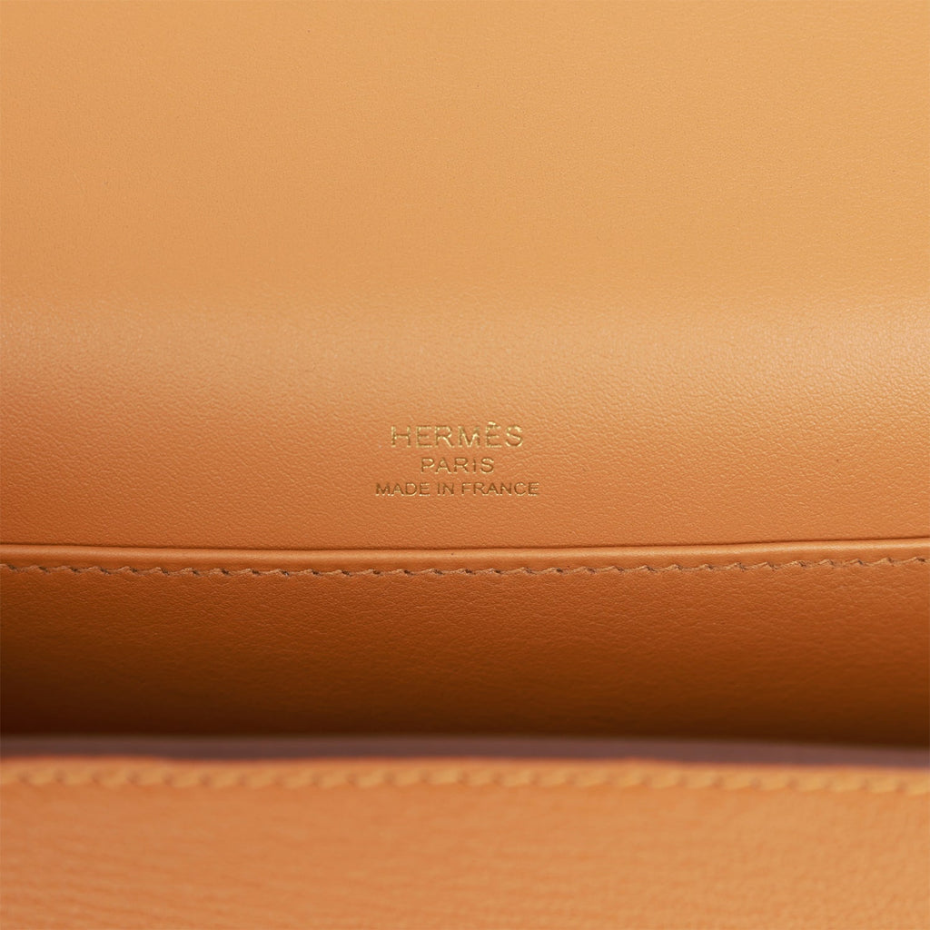 Hermes Geta Caramel Chevre Gold Hardware