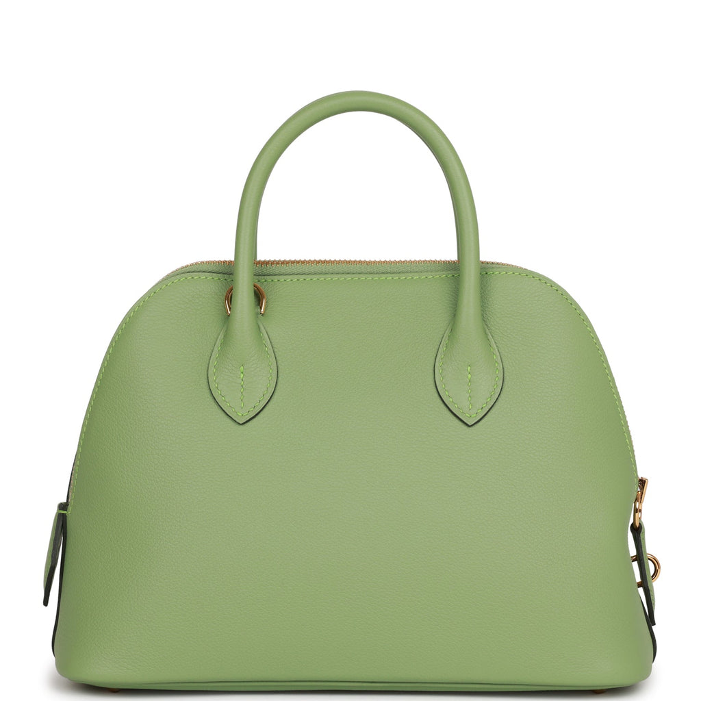 Hermes 1923 Bolide 25 Vert Criquet Evercolor Gold Hardware