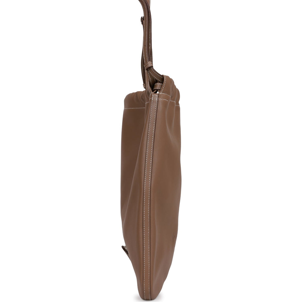 Hermes Bridado Backpack Etoupe Swift Palladium Hardware