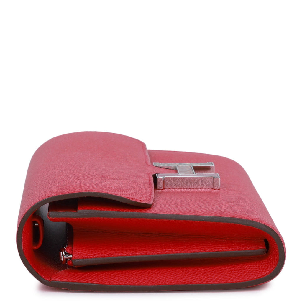 Hermes Constance Wallet To Go Rose Extreme Epsom Palladium Hardware