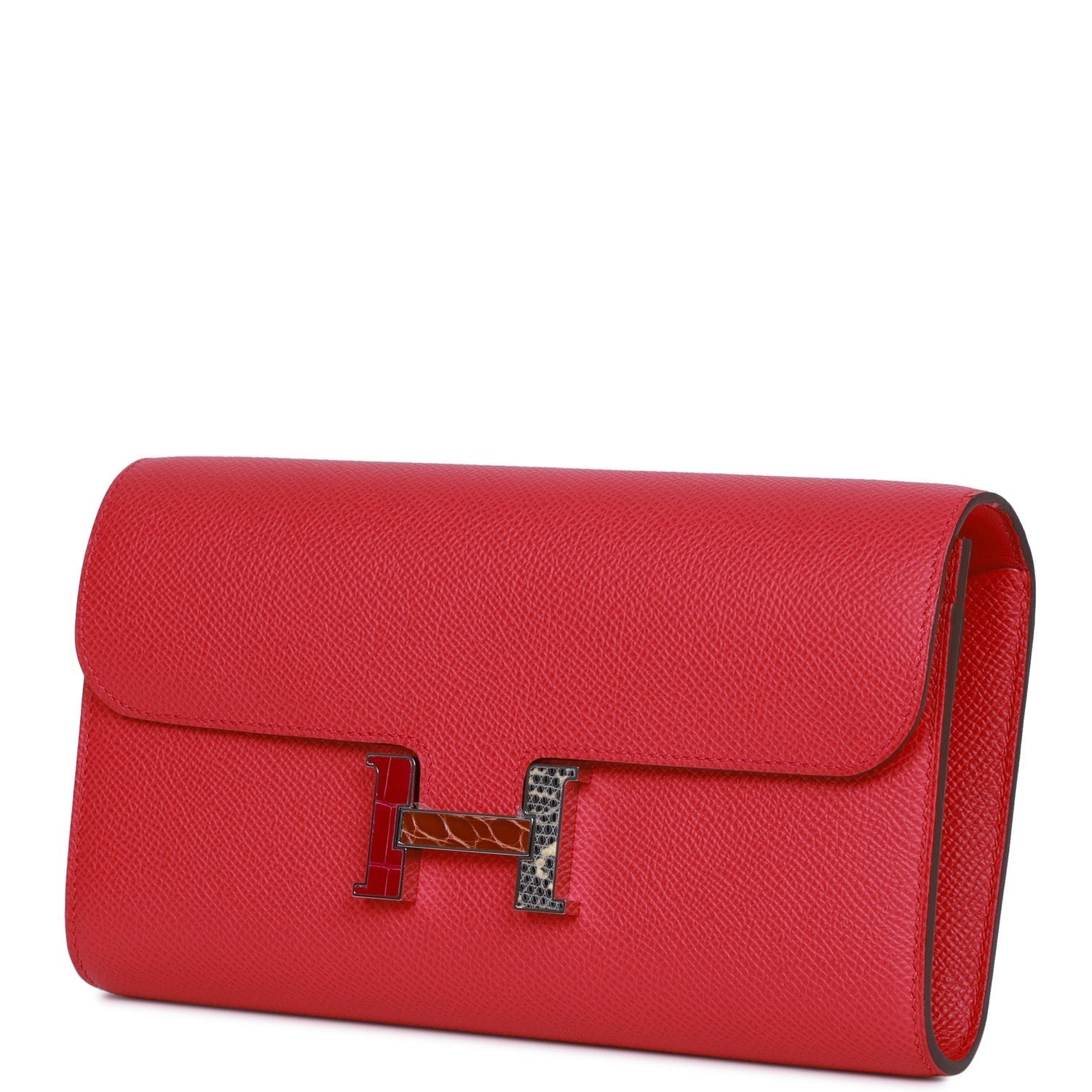 Hermes Constance Wallet To Go Rose Extreme Epsom Palladium Hardware