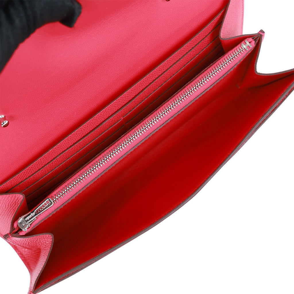 Hermes Constance Wallet To Go Rose Extreme Epsom Palladium Hardware