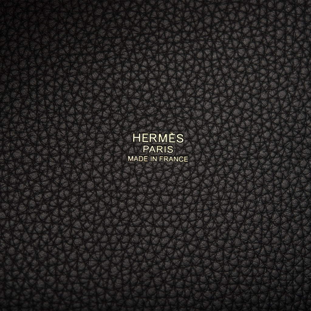 Hermes Black Clemence Picotin Lock 18cm Gold Hardware
