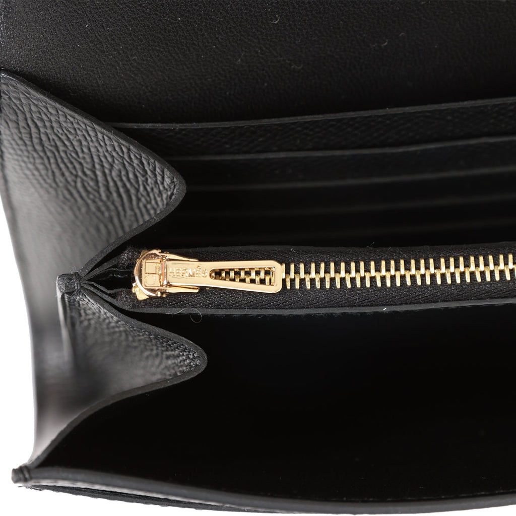 Hermes Constance Wallet To Go Black Epsom Gold Hardware