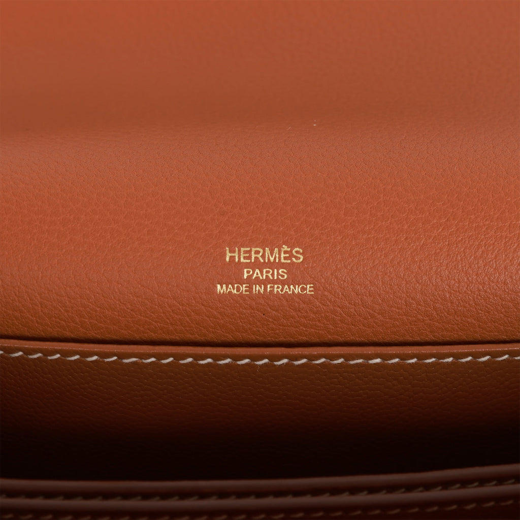 Hermes Mini Sac Roulis 18 Gold Evercolor Gold Hardware