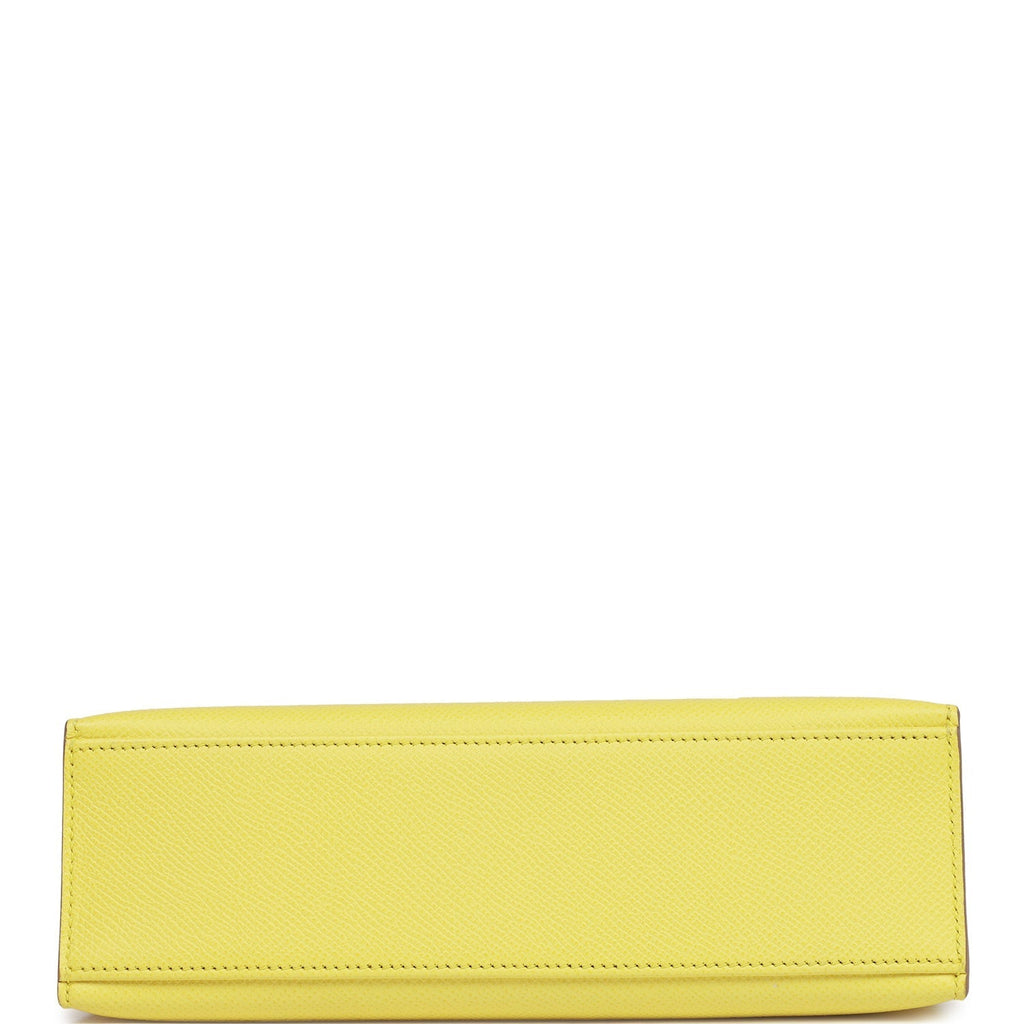 Pre-owned Hermes Kelly Pochette Soufre Epsom Gold Hardware