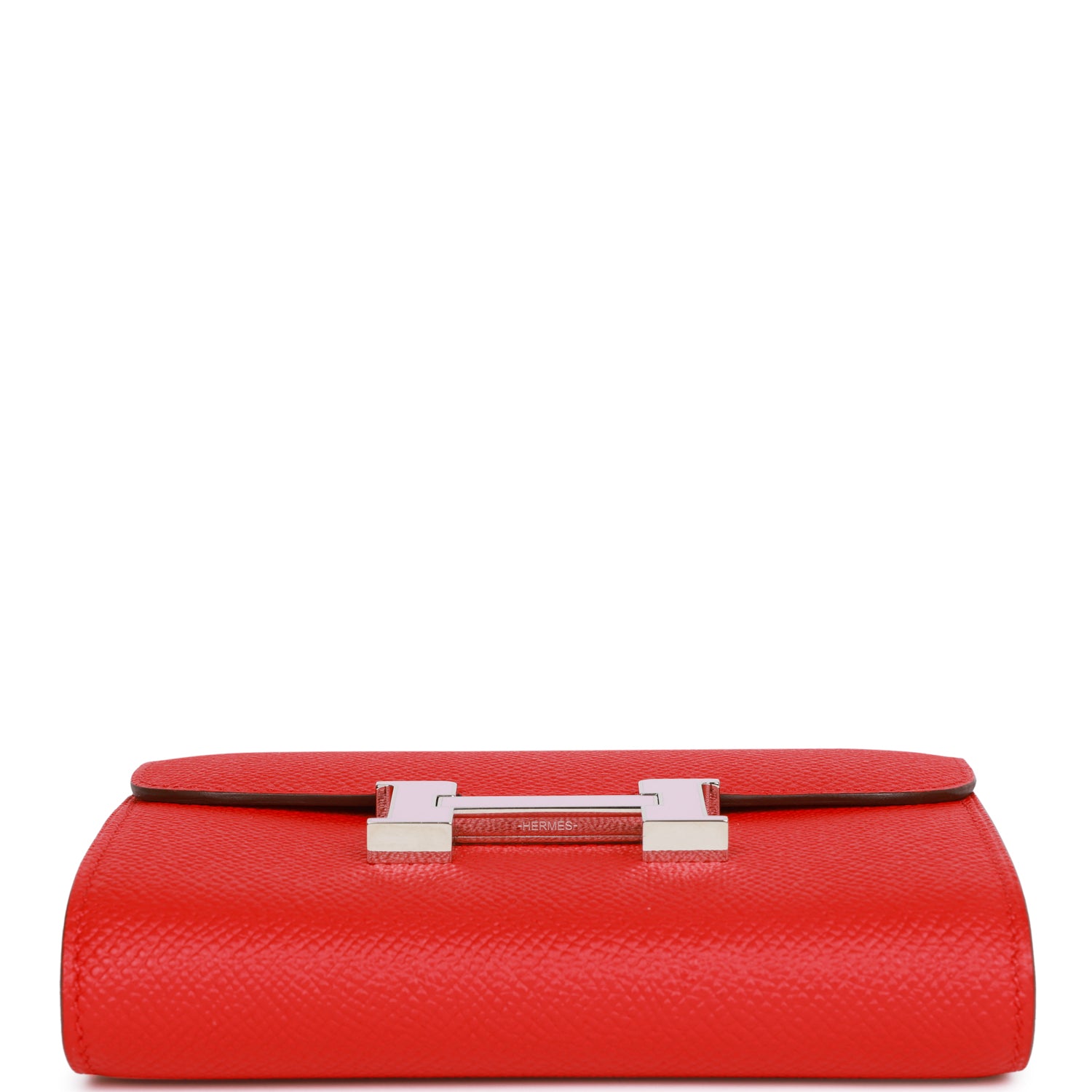 Hermes Constance Compact Wallet Rouge de Coeur Epsom Rose Sakura Enamel and Palladium Hardware