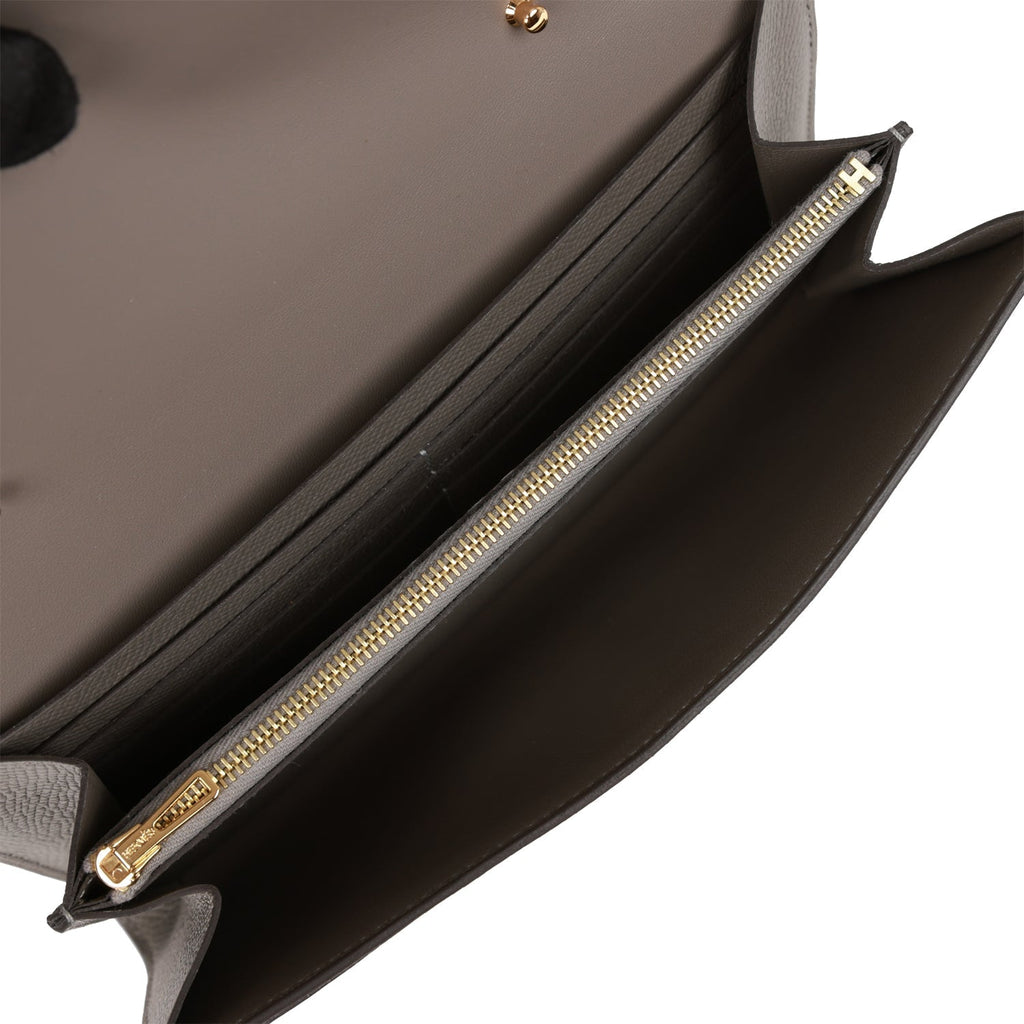 Hermes Constance Wallet To Go Gris Meyer Epsom Gold Hardware