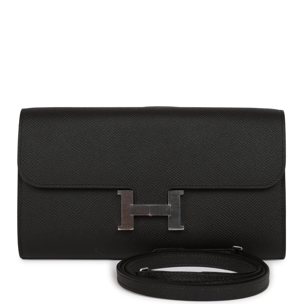 Hermes Constance Wallet To Go Black Epsom Palladium Hardware