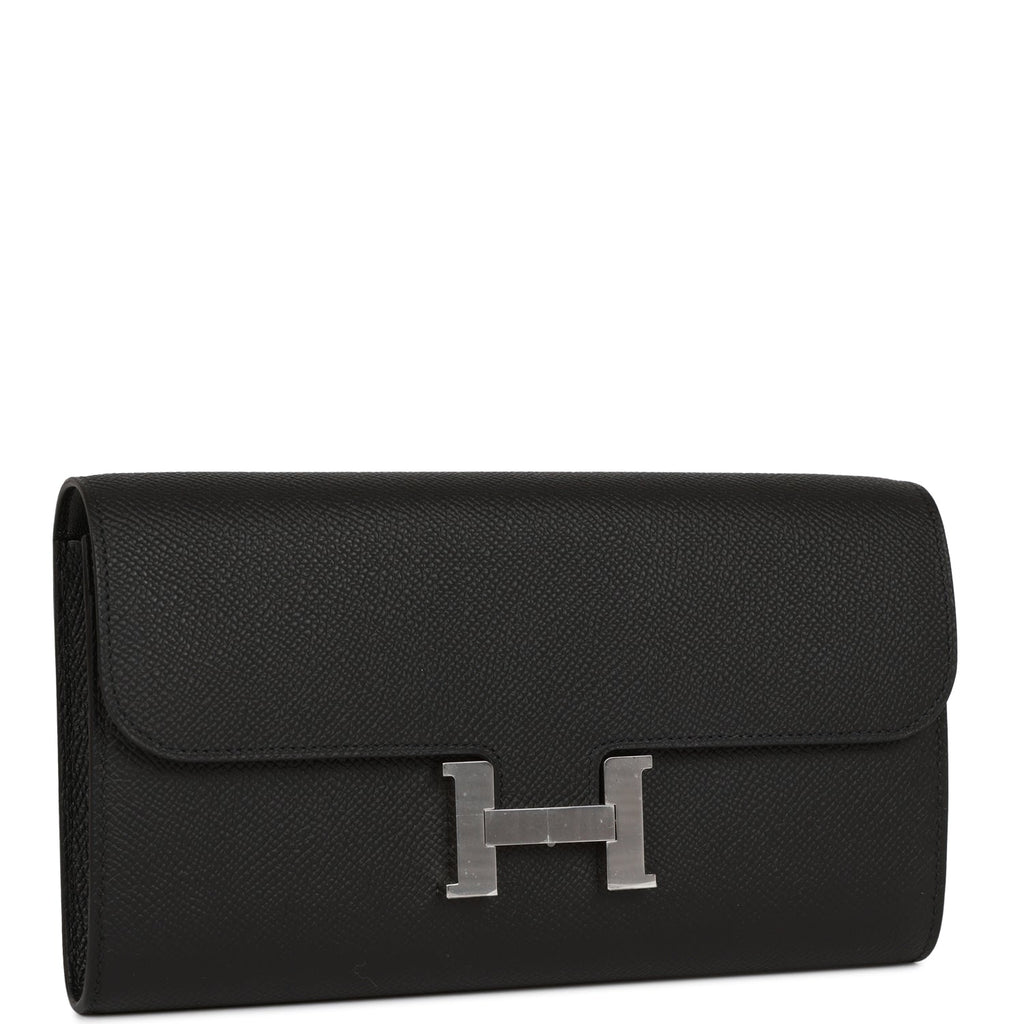 Hermes Constance Wallet To Go Black Epsom Palladium Hardware