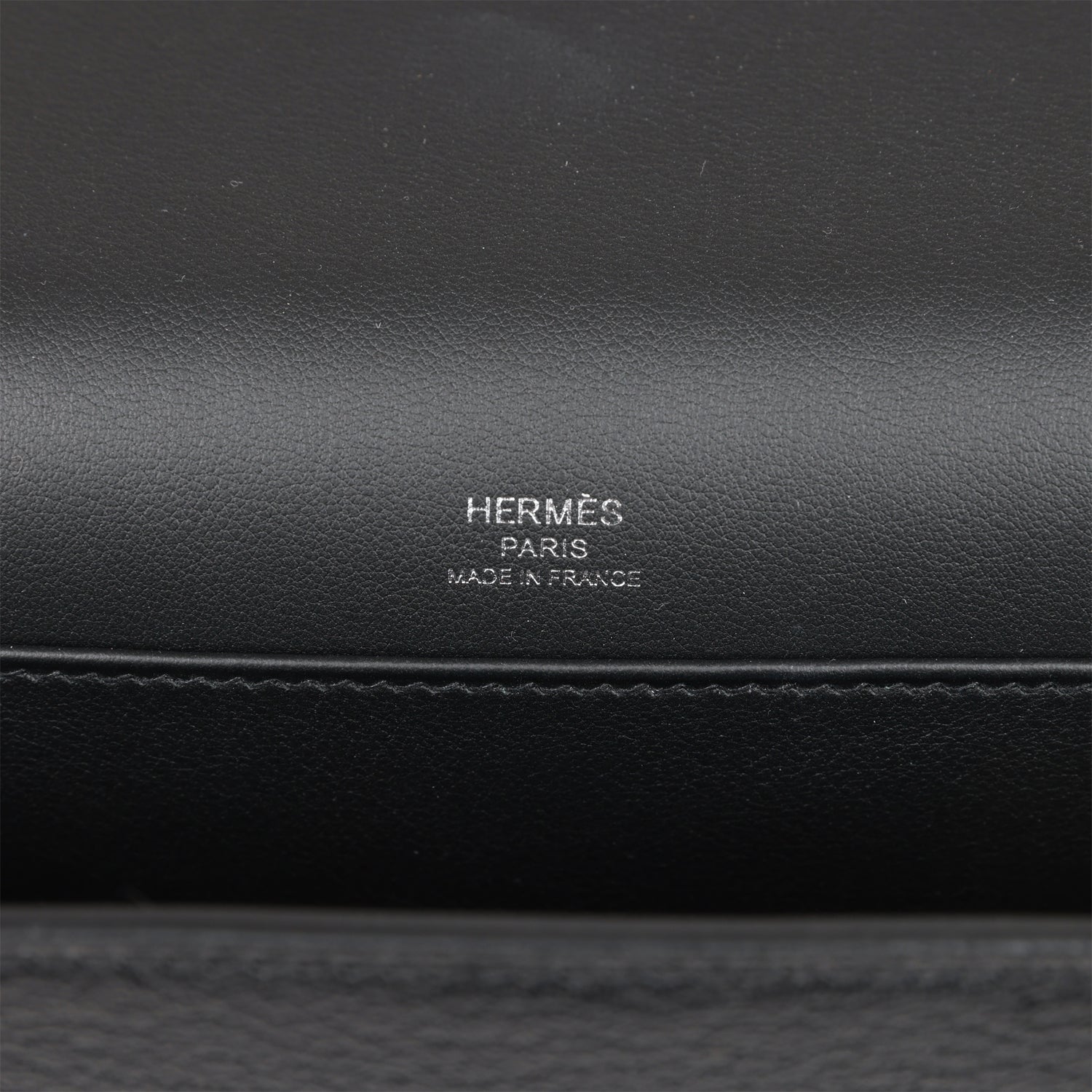 Hermes Geta Black Chevre Palladium Hardware