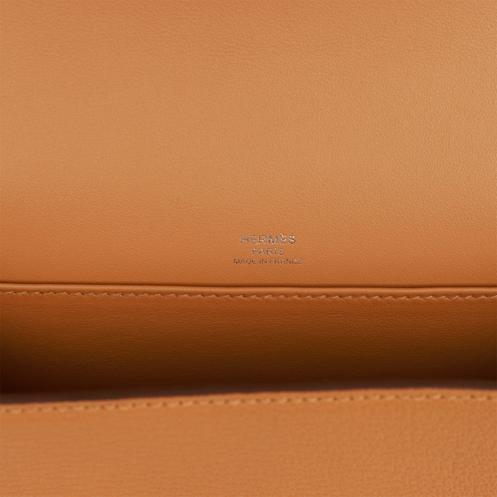 Hermes Geta Caramel Chevre Palladium Hardware