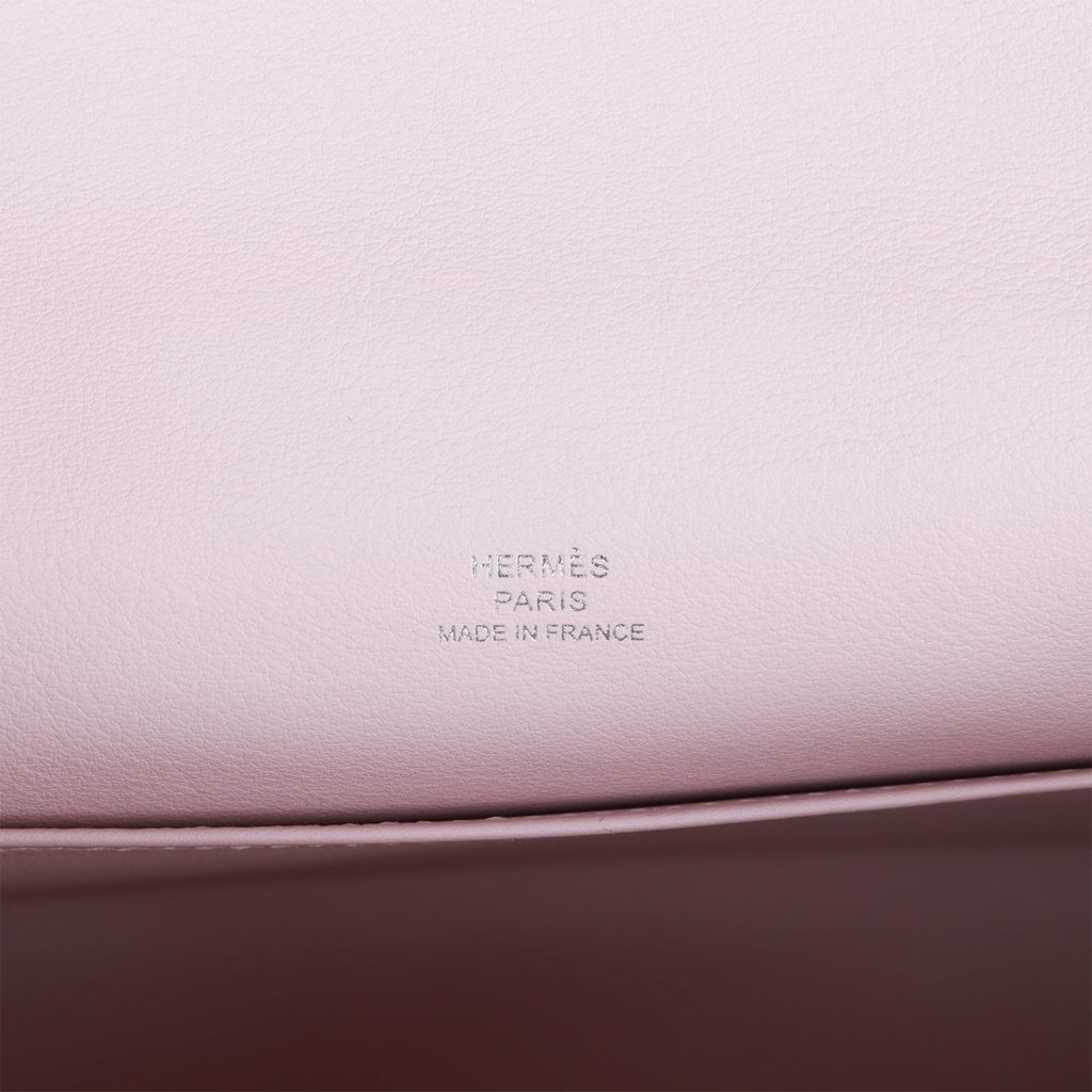 Hermes Kelly Pochette Mauve Pale Swift Palladium Hardware Payment 2 For JJ