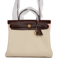Hermes Herbag Zip PM 31 Beton Toile H Berline Rouge Sellier Hunter Gold Hardware