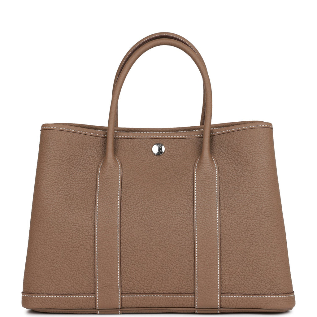 Hermes Garden Party 30 Etoupe Negonda Palladium Hardware