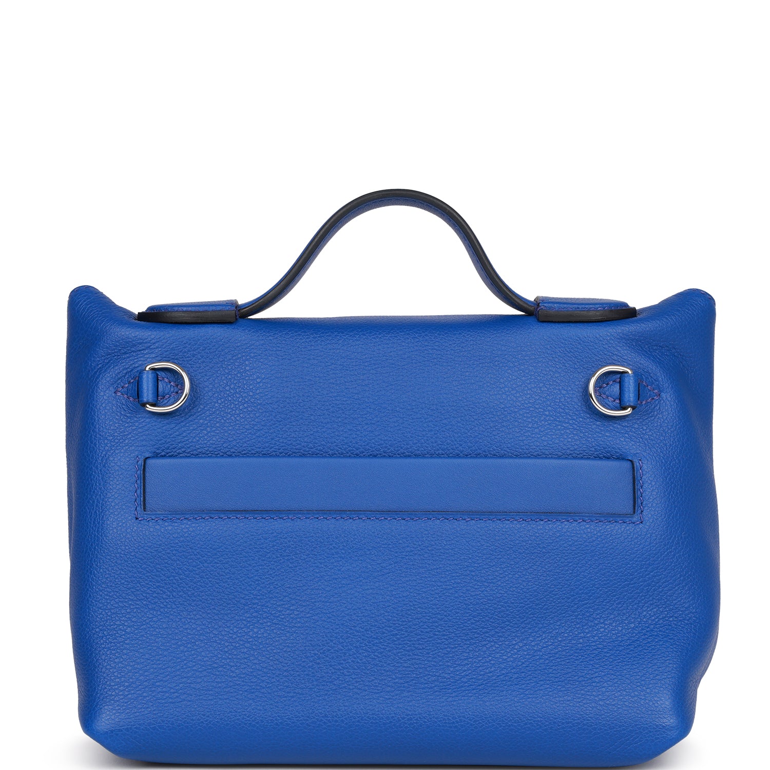 Hermes Mini 24/24 Bag Bleu Royal Evercolor and Swift Palladium Hardware