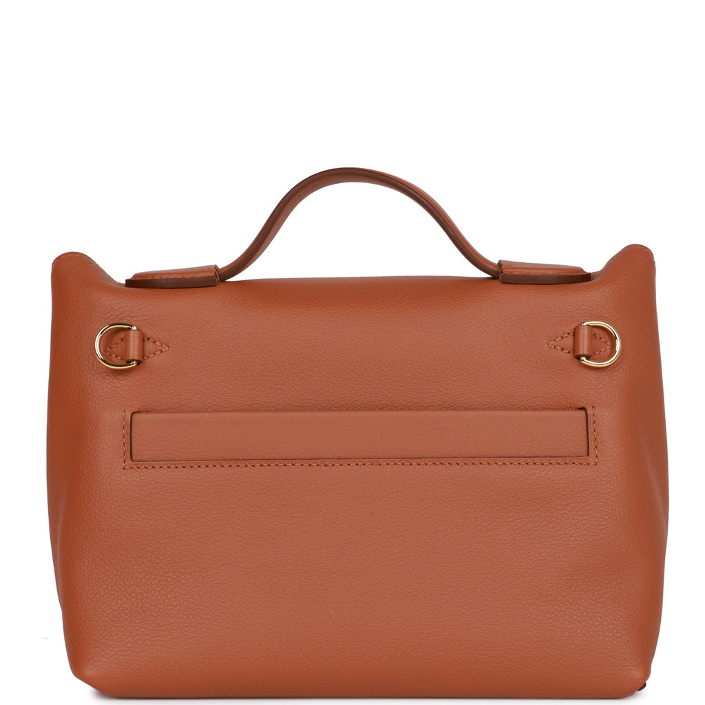 Hermes Mini 24/24 Bag Gold Evercolor and Swift Gold Hardware