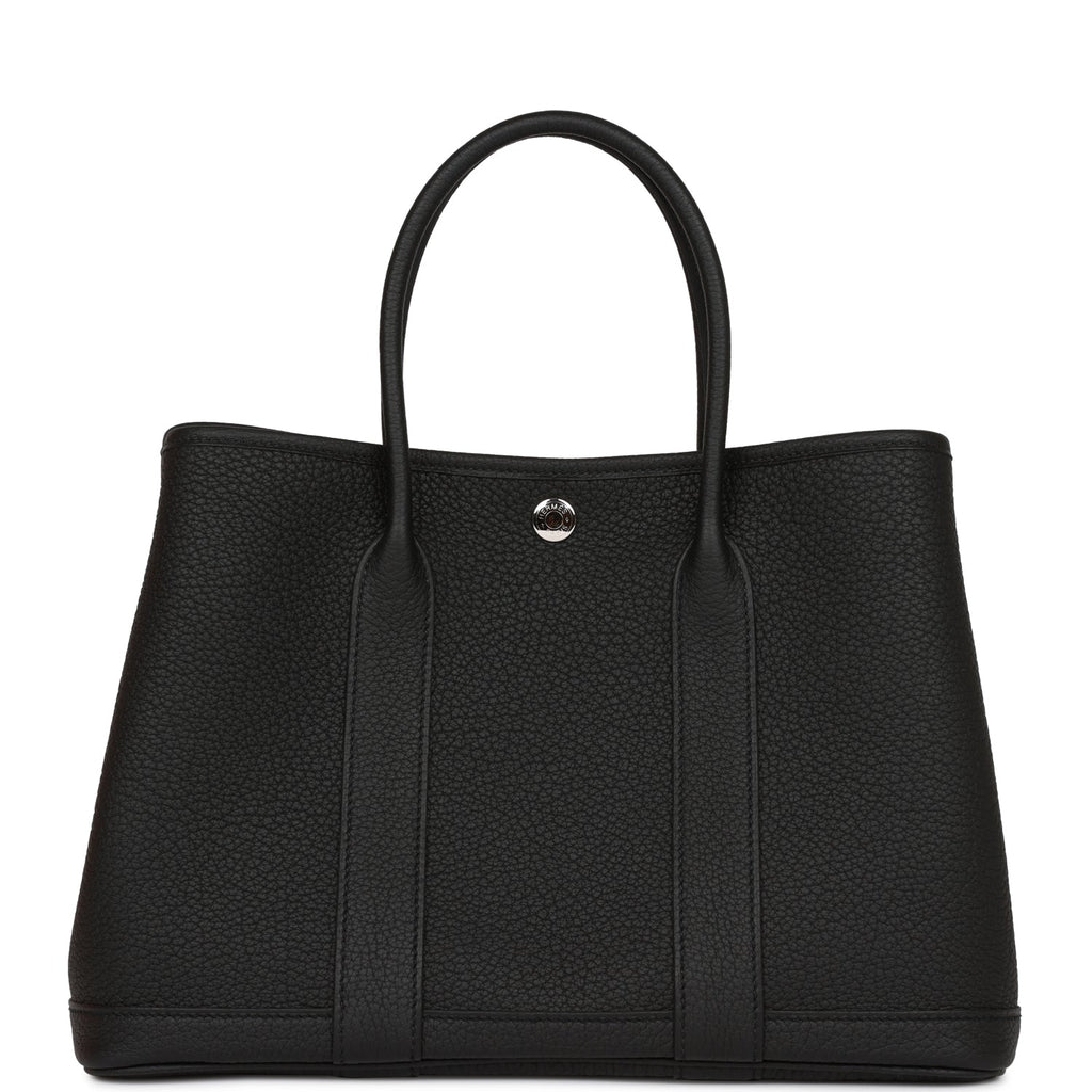 Hermes Garden Party 30 Black Negonda Palladium Hardware