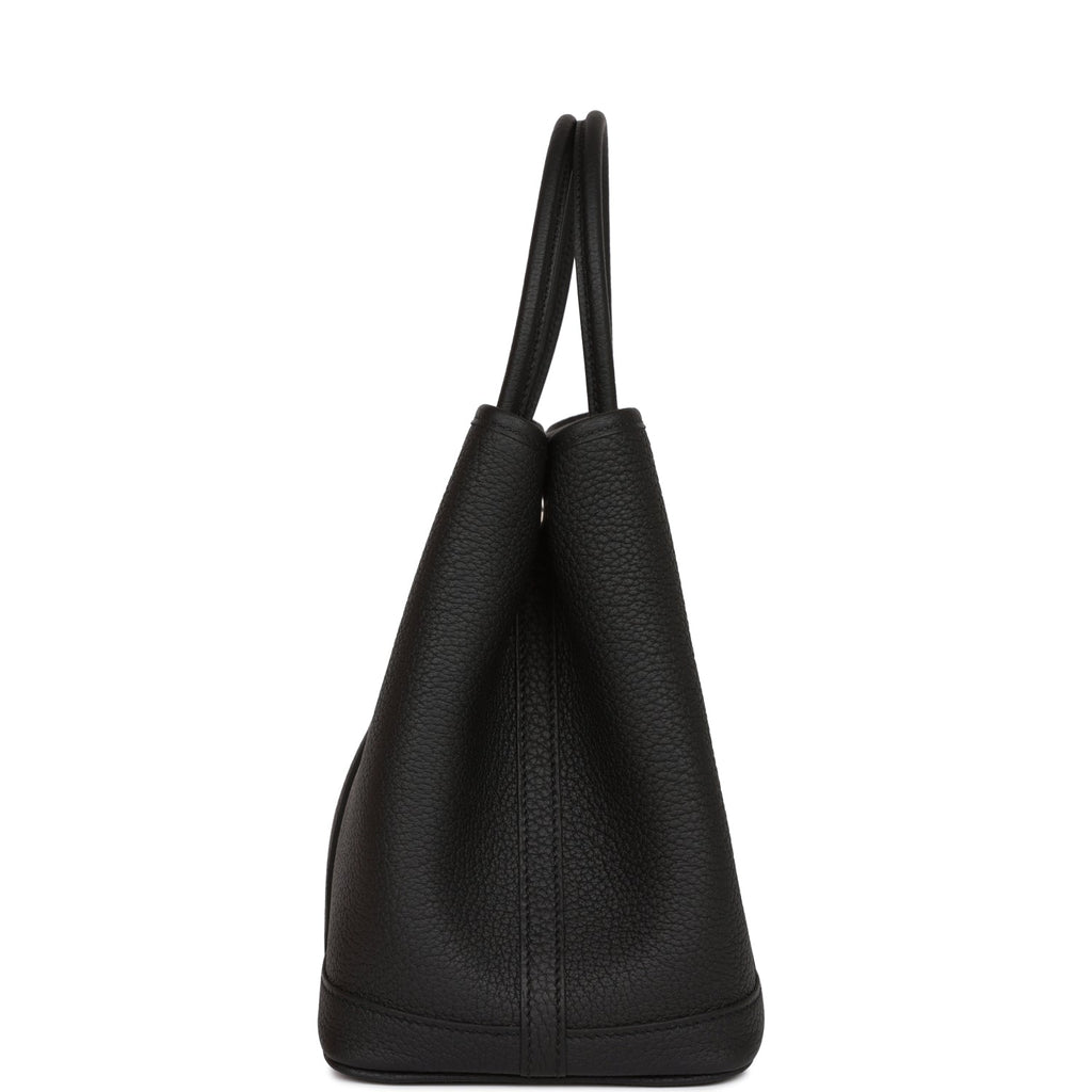 Hermes Garden Party 30 Black Negonda Palladium Hardware
