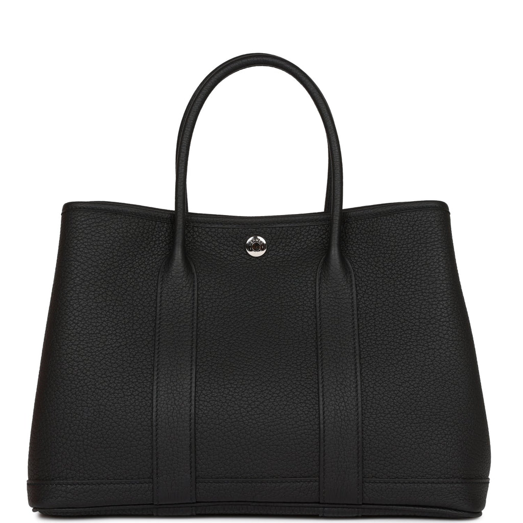 Hermes Garden Party 30 Black Negonda Palladium Hardware