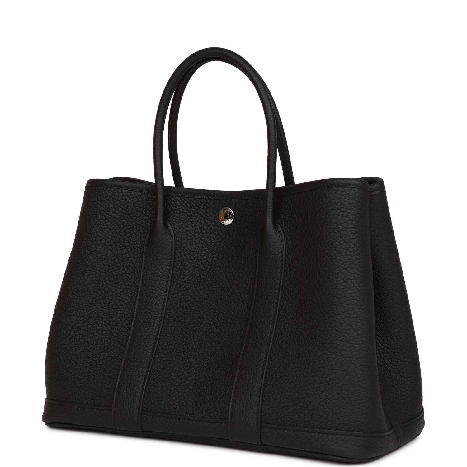 Hermes Garden Party 30 Black Negonda Palladium Hardware