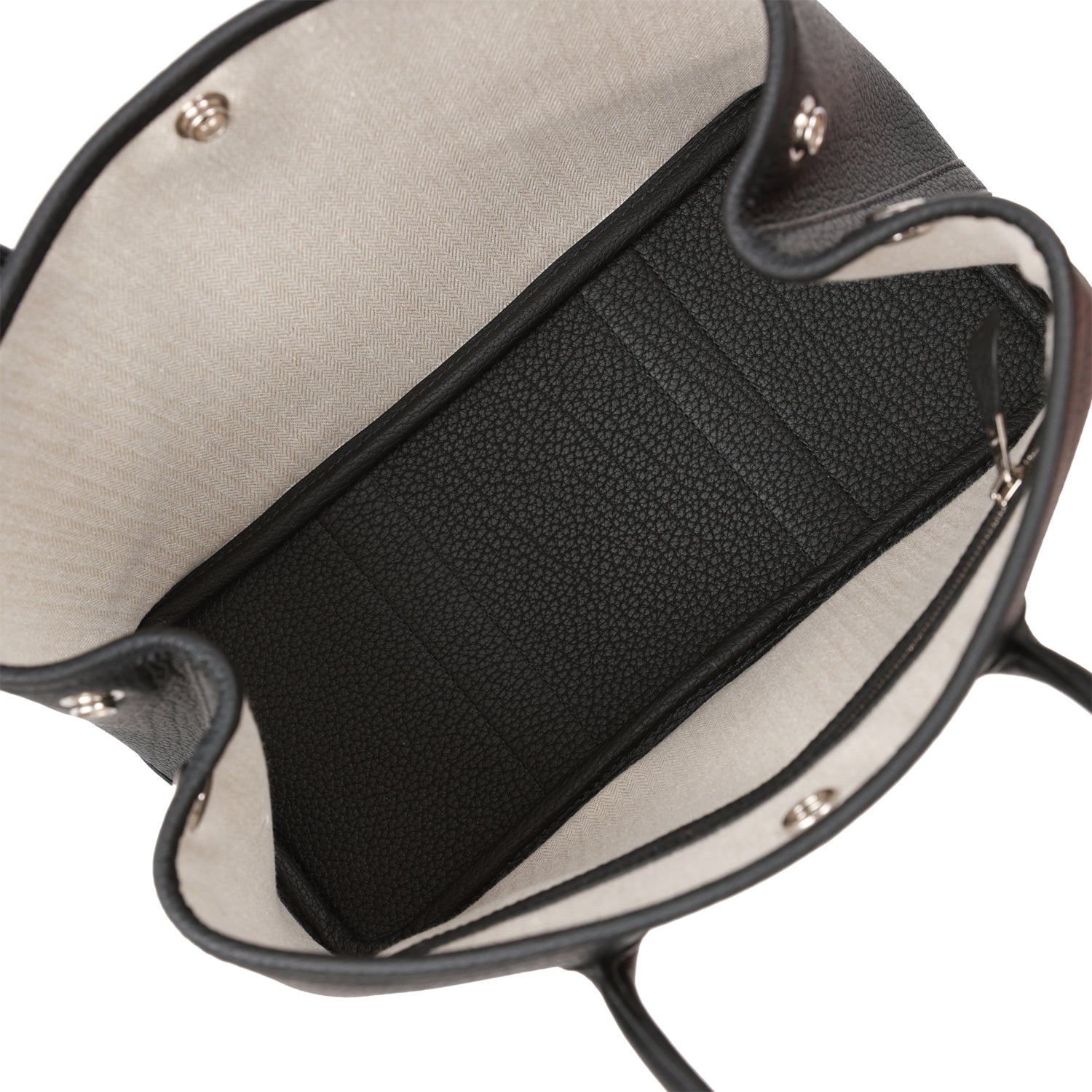 Hermes Garden Party 30 Black Negonda Palladium Hardware