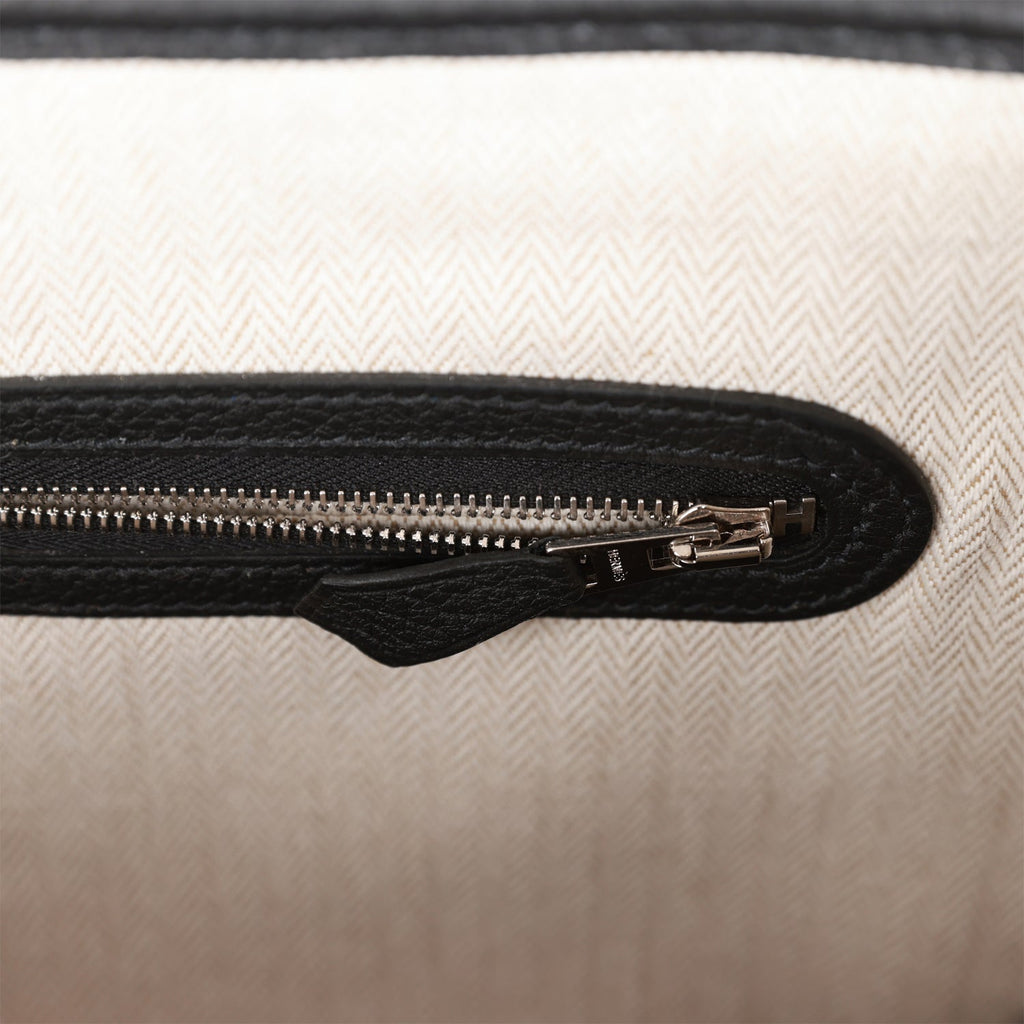 Hermes Garden Party 30 Black Negonda Palladium Hardware
