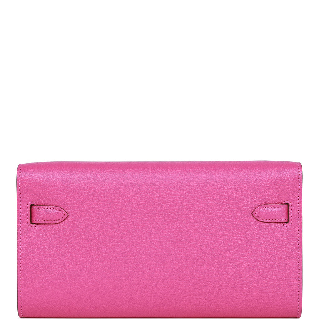 Hermes Kelly Wallet To Go Magnolia Chevre Palladium Hardware