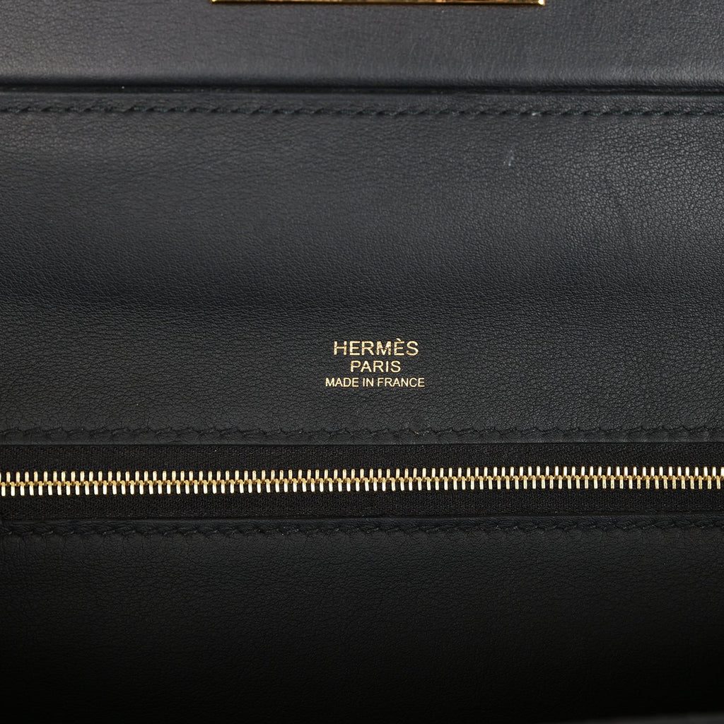 Pre-owned Hermes 24/24 Bag 29 Black Togo and Swift Gold Hardware
