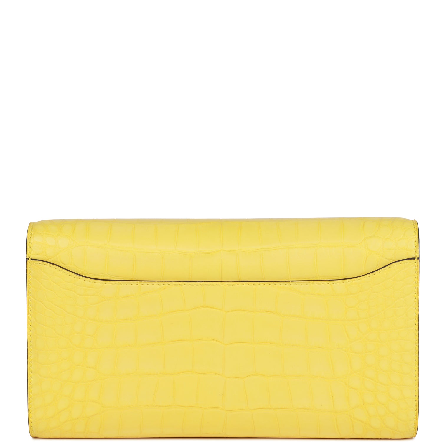 Hermes Constance Wallet To Go Mimosa Matte Alligator Palladium Hardware