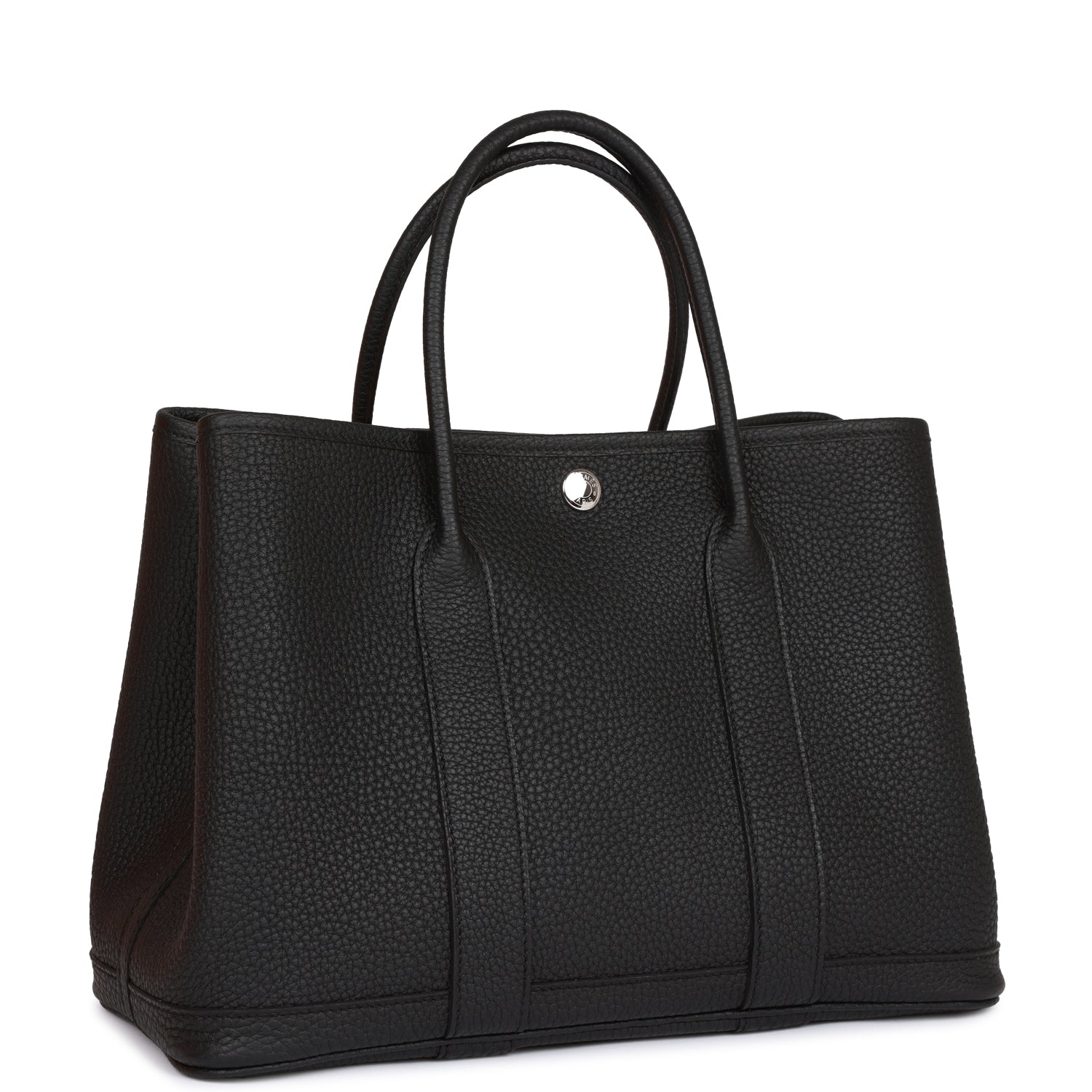 Hermes Garden Party 30 Black Negonda Palladium Hardware