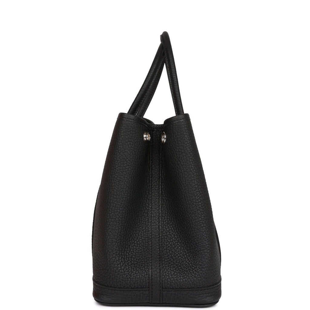 Hermes Garden Party 30 Black Negonda Palladium Hardware