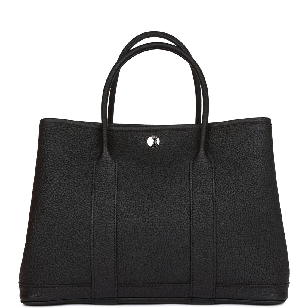 Hermes Garden Party 30 Black Negonda Palladium Hardware