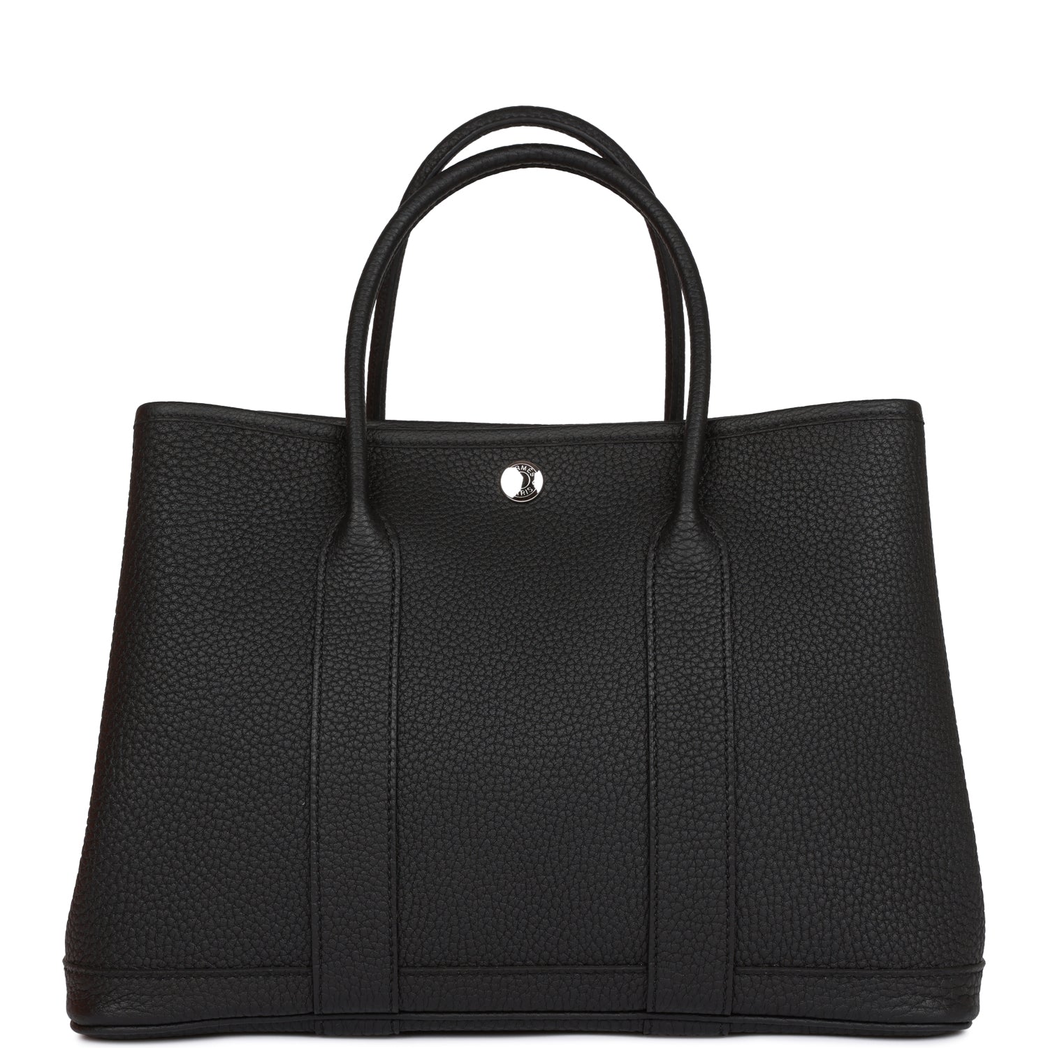 Hermes Garden Party 30 Black Negonda Palladium Hardware