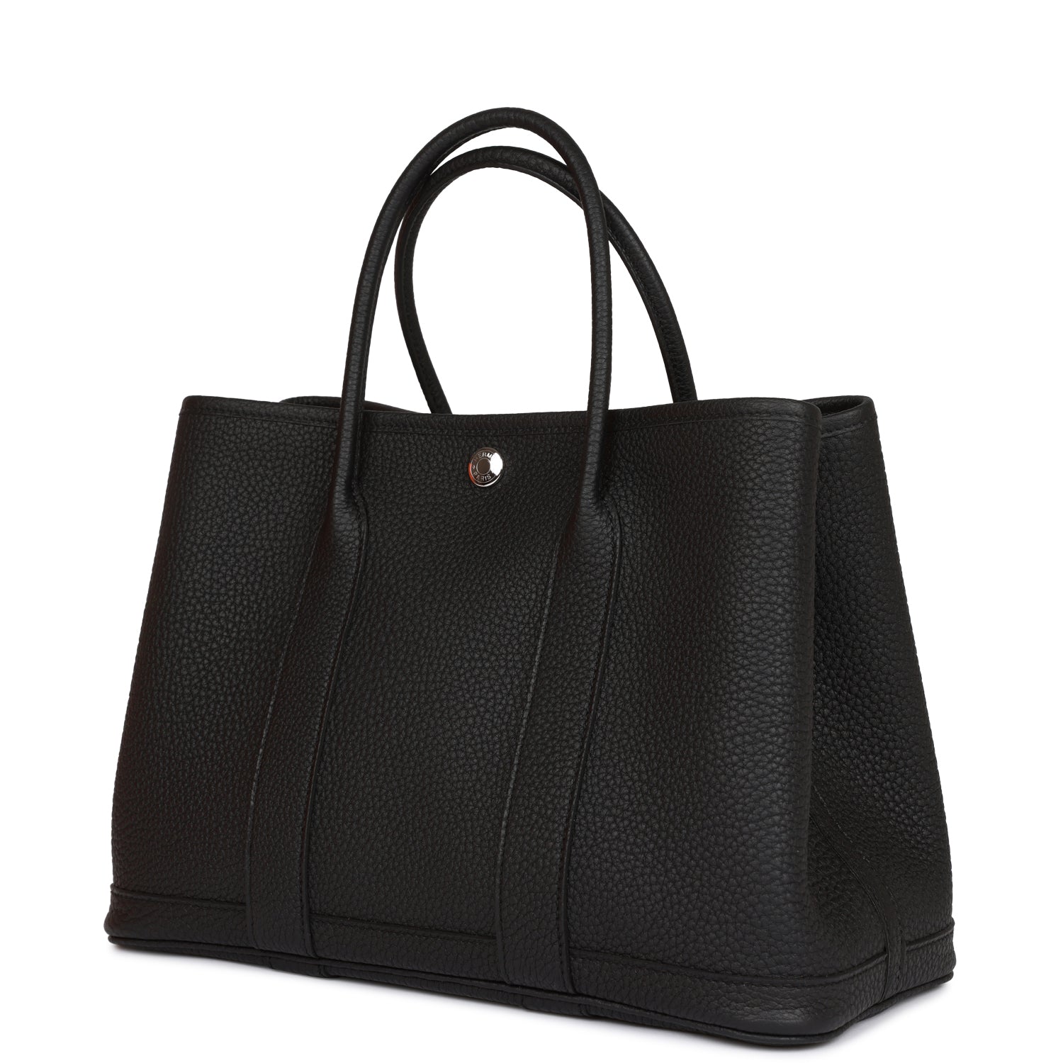 Hermes Garden Party 30 Black Negonda Palladium Hardware