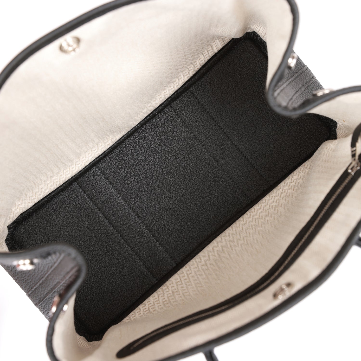 Hermes Garden Party 30 Black Negonda Palladium Hardware