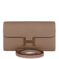 Hermes Constance Wallet To Go Etoupe Epsom Gold Hardware