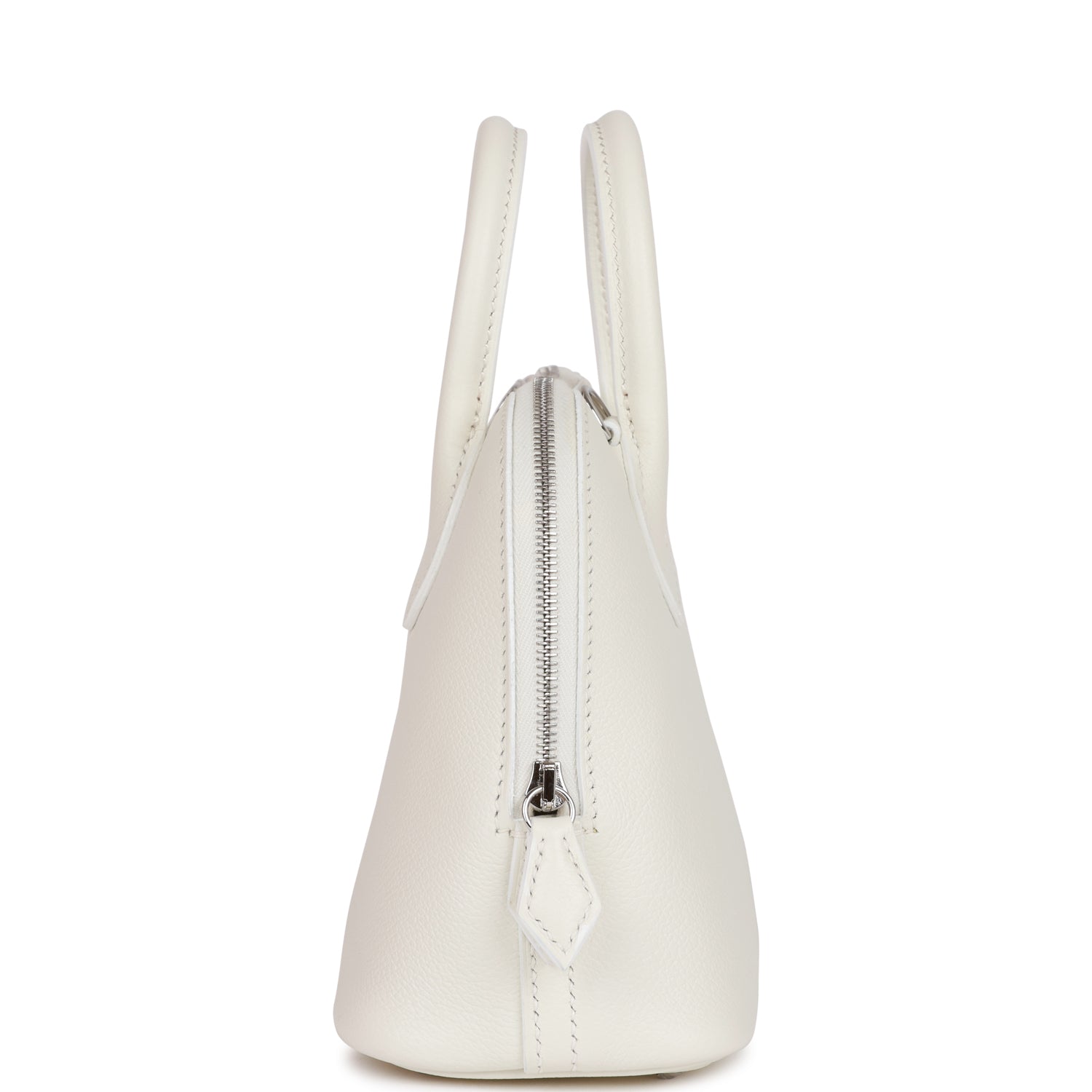 Hermes 1923 Bolide 25 White Evercolor Verso Palladium Hardware