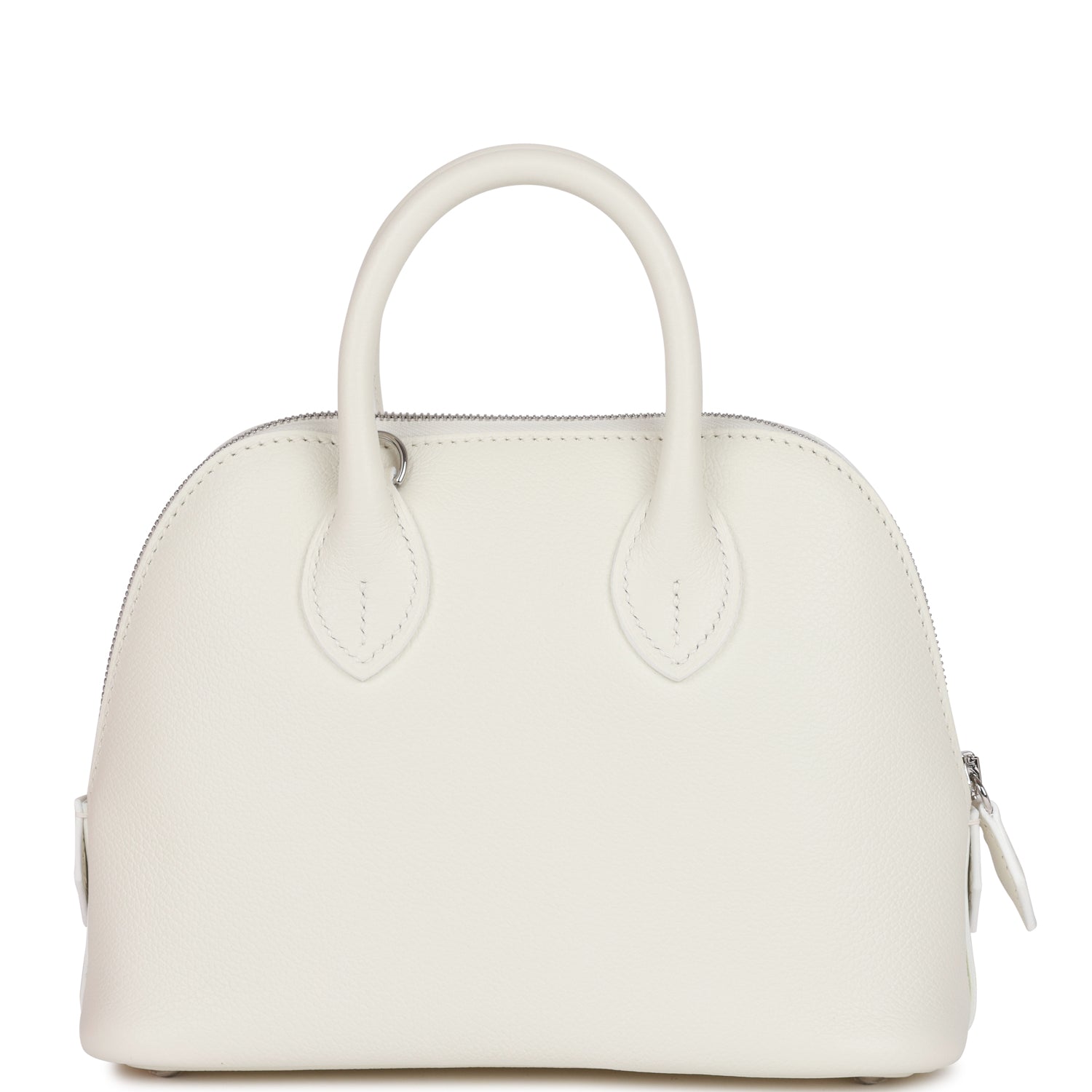 Hermes 1923 Bolide 25 White Evercolor Verso Palladium Hardware