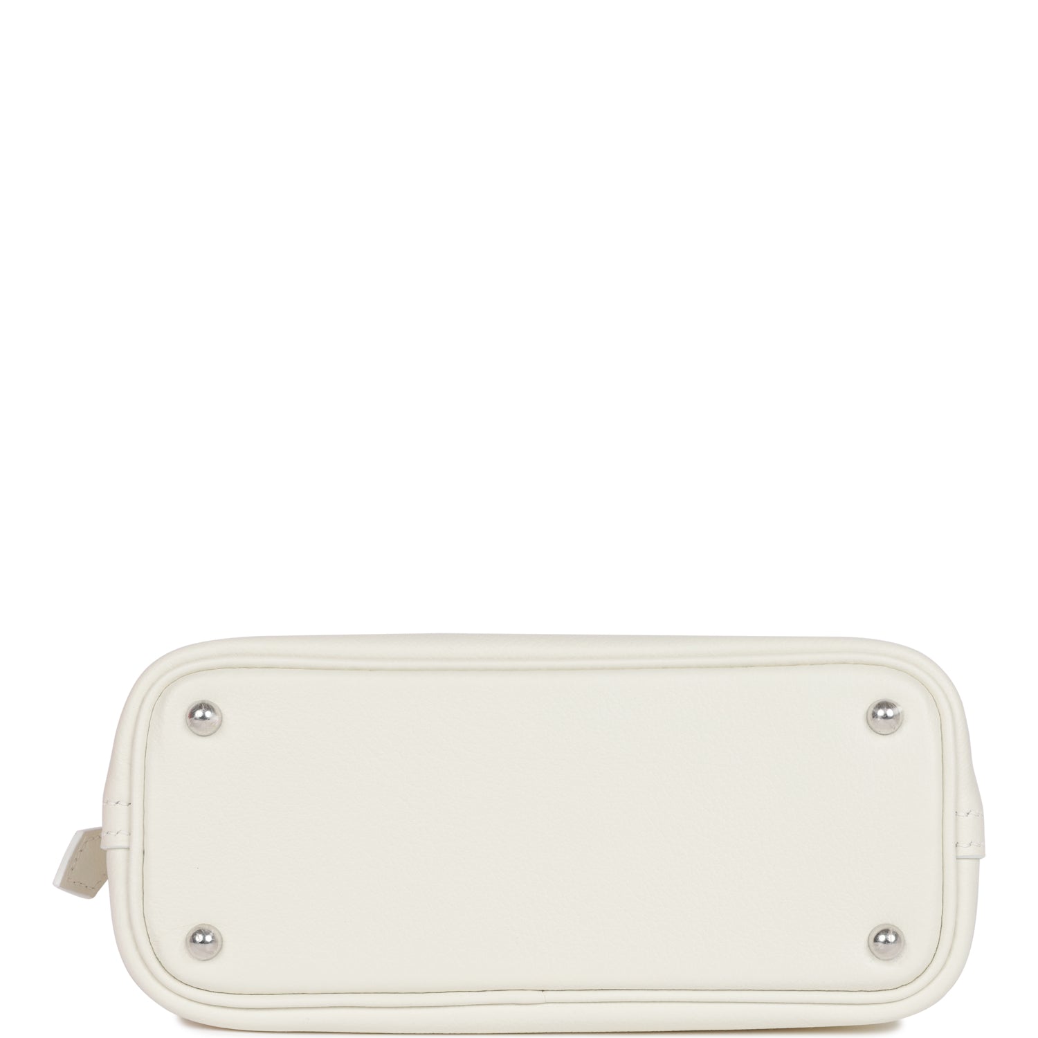 Hermes 1923 Bolide 25 White Evercolor Verso Palladium Hardware